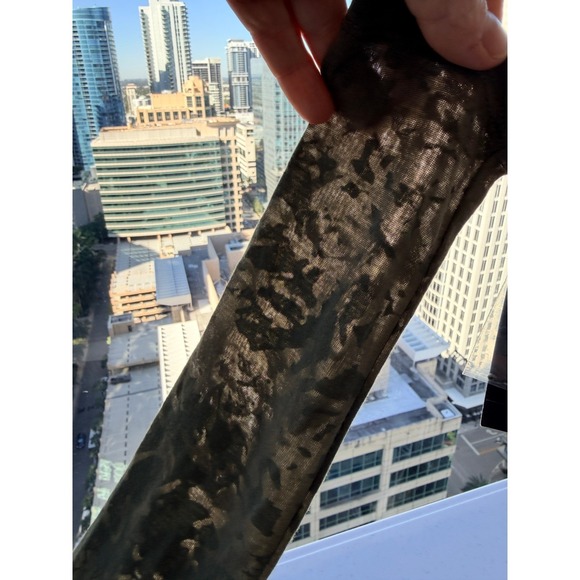 INC Ruched Camo Dress M Utility Chic Olive Green Beaded Cowl Neck Midi Dress - Picture 5 of 8